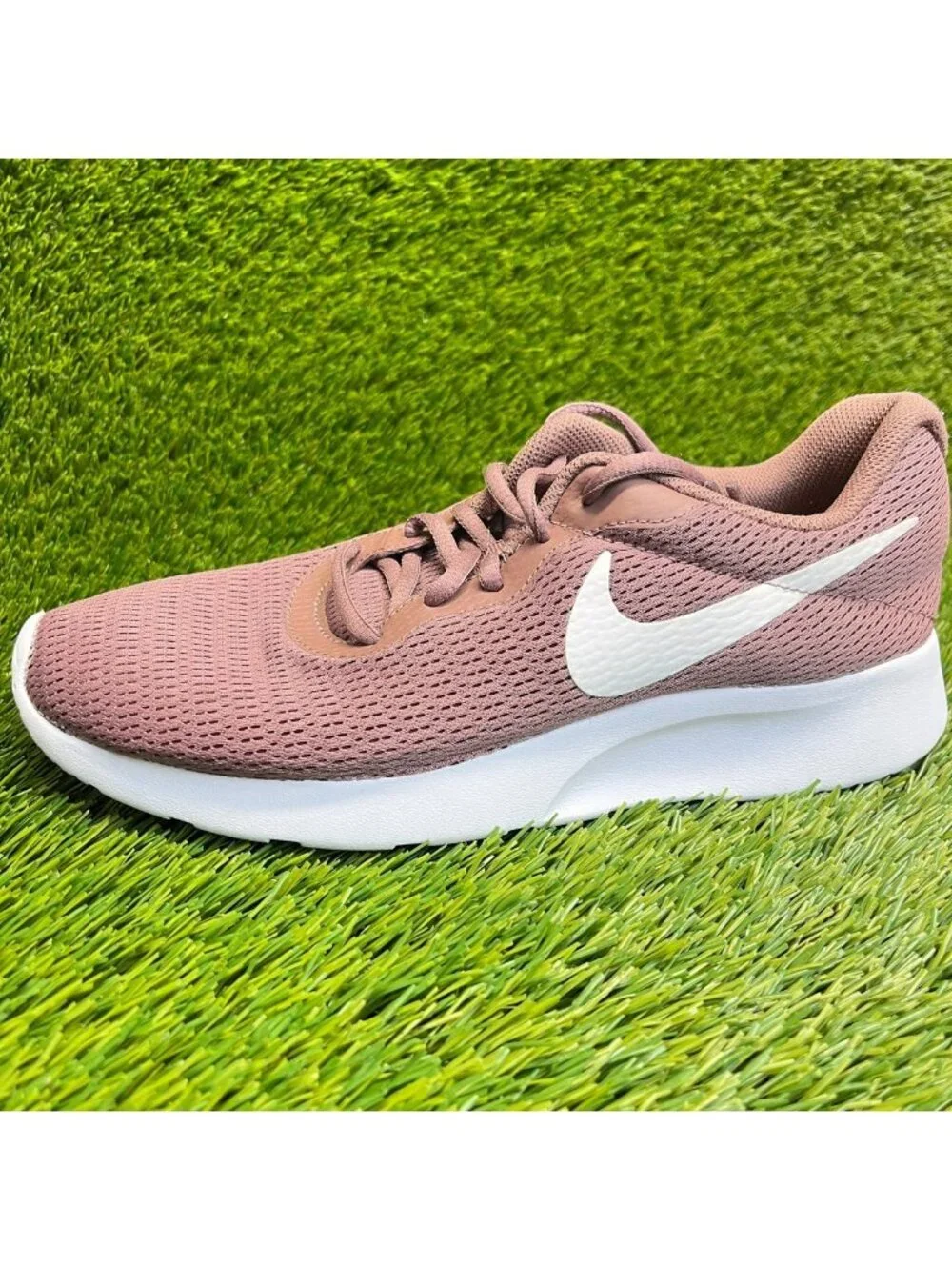 Nike Tanjun Womens Size 9 Pink White Athletic Running Walking Shoes Sneakers
